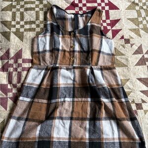 Plaid Zipper Dress